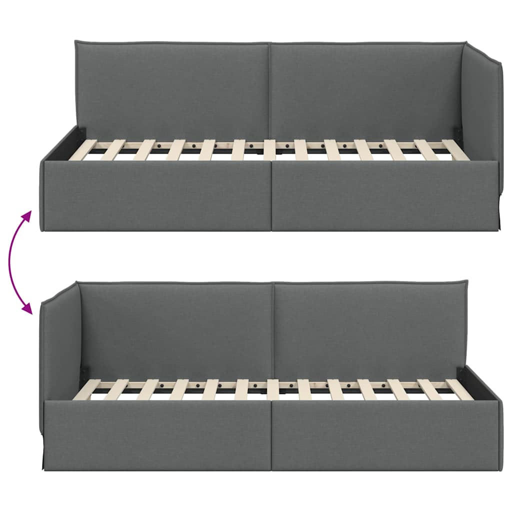 Eckbettgestell - Bettgestell - Polsterbett - Jugendbett - Bettrahmen - 90x200 cm