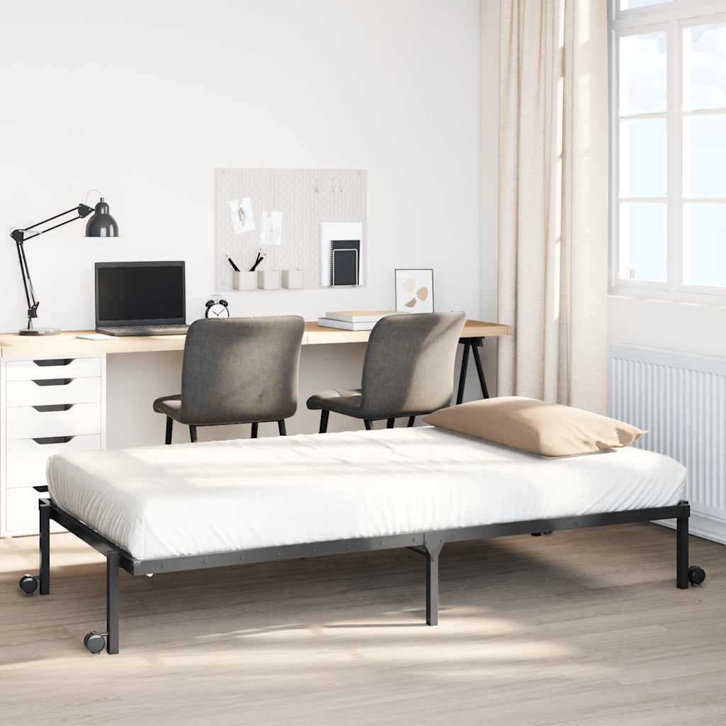 Robustes Stahlbett - Gästebett - Bürobett - Bettgestell - Klappbett - 100x200cm