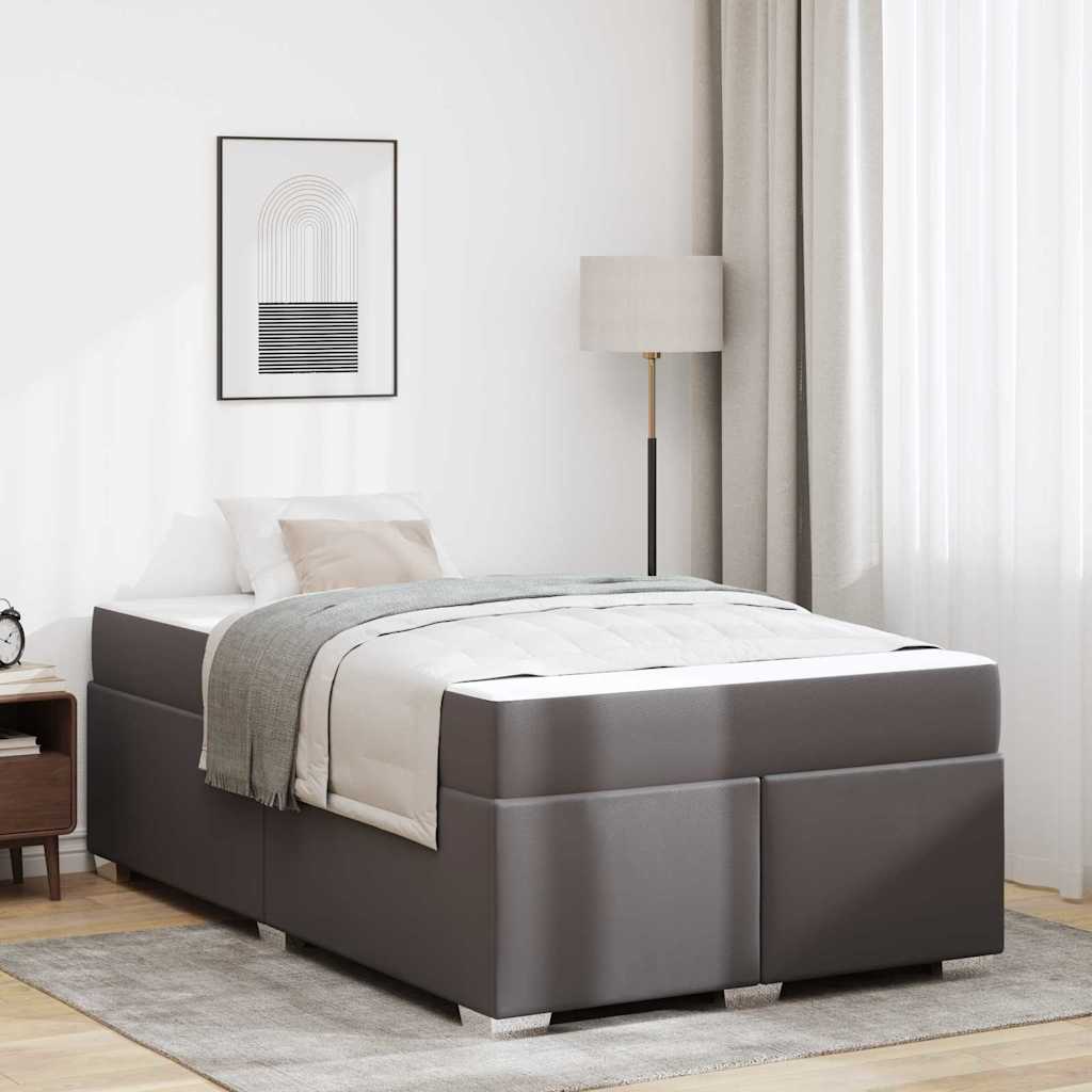 Einzelbett inkl. Matratze - Bettgestell - Polsterbett - Kunstleder - 120 x 200cm