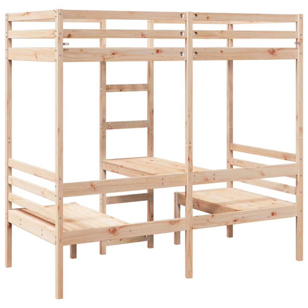 Hochbett m. Schreibtisch & Bänken - Kinderbett - Etagenbett - Stockbett - 80x200