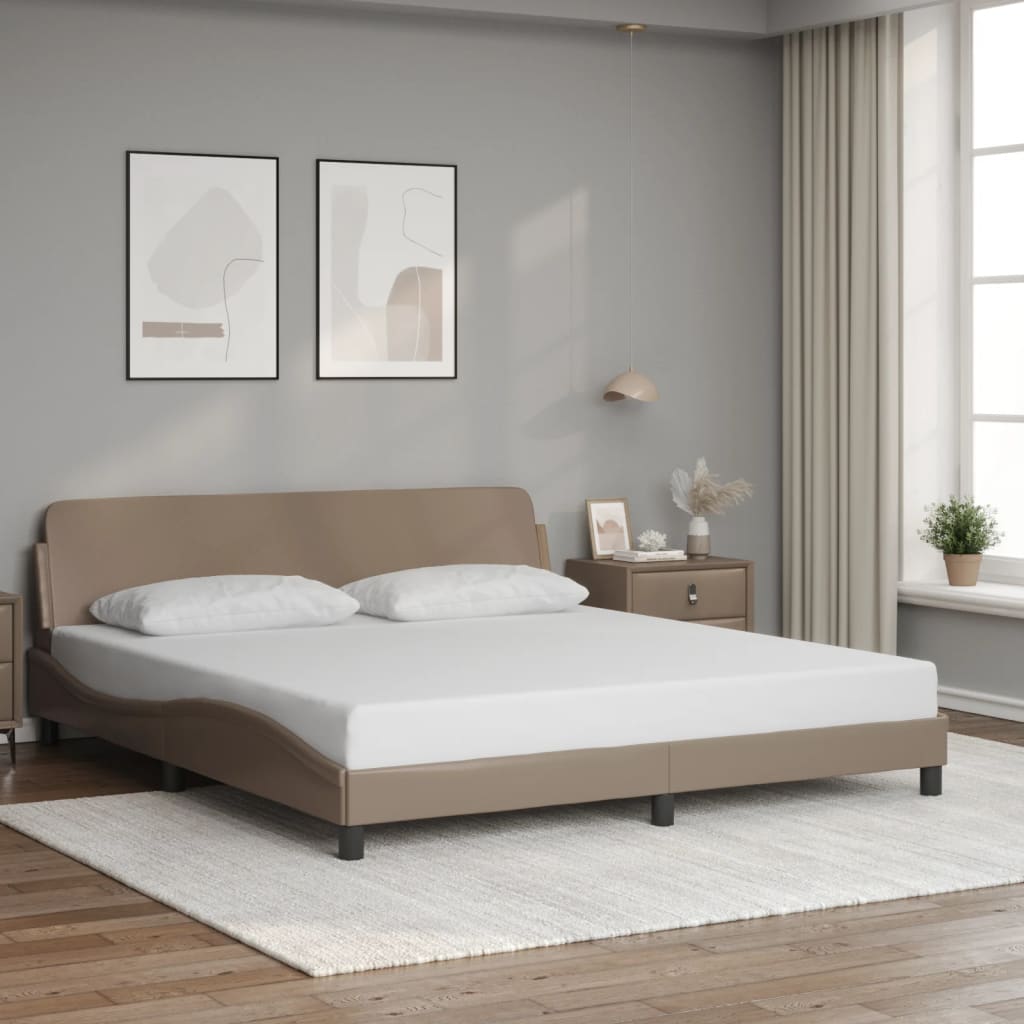 Polsterbett - Bettgestell - Schlafzimmerbett - Bettrahmen - Kunstleder - 180x200