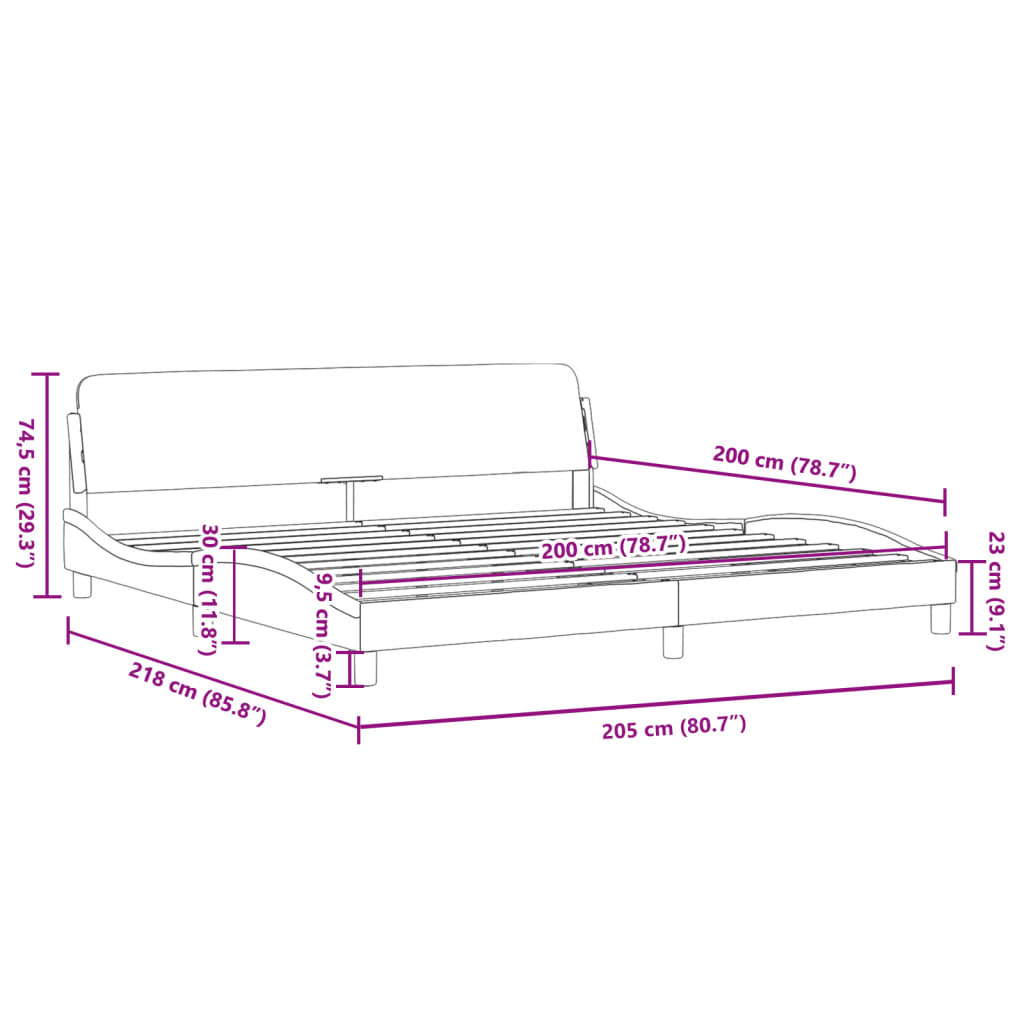 TOP Schlafzimmerbett - Bettrahmen - Polsterbett - Designerbett - 200 x 200 cm