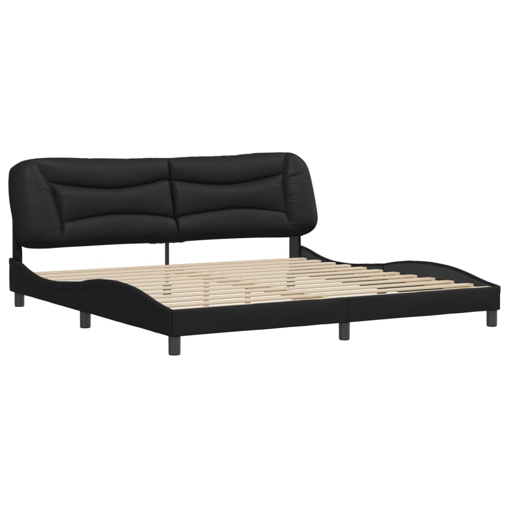Bettgestell ohne Matratze - Doppelbett - Bettrahmen - Kunstleder - 200 x 200 cm