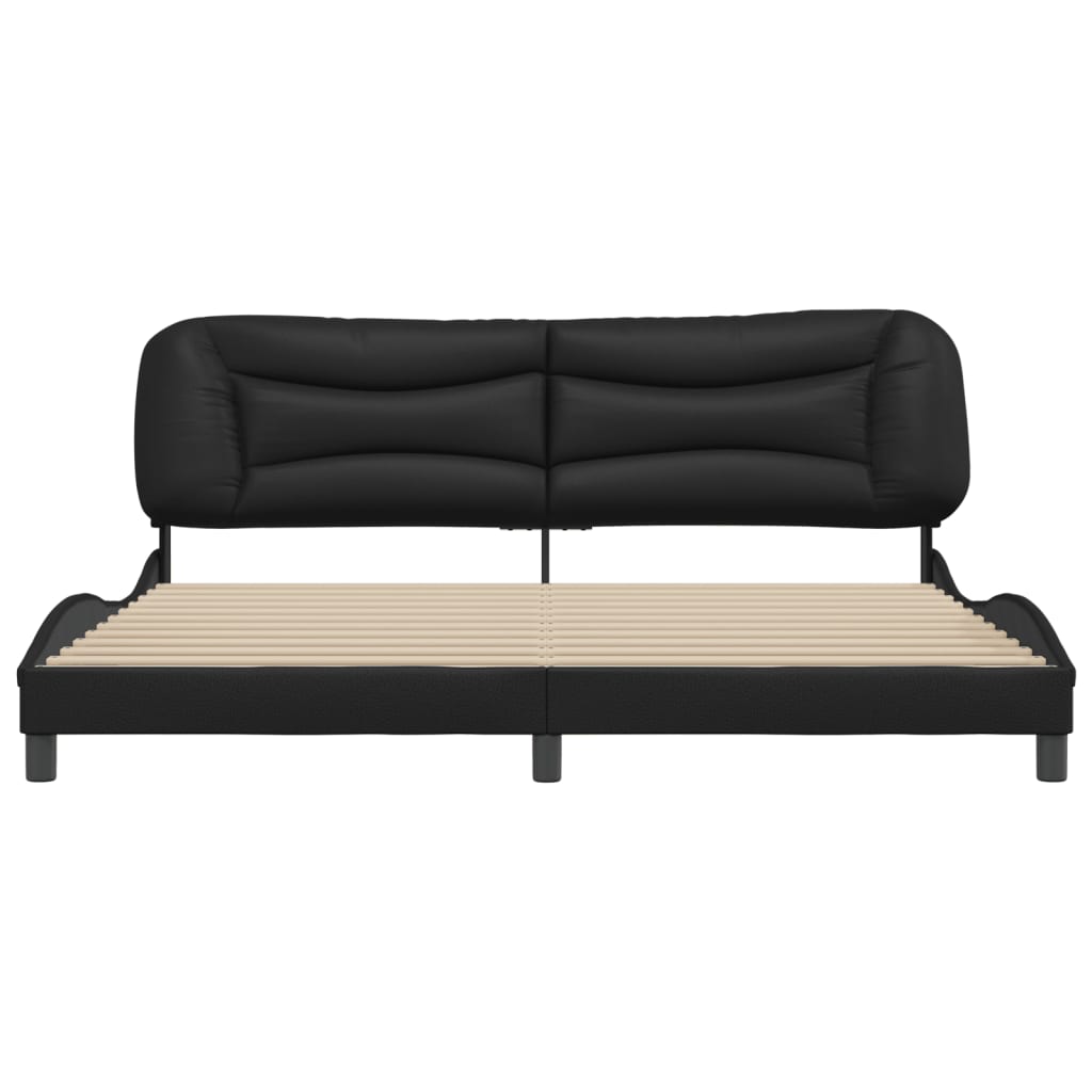 Bettgestell ohne Matratze - Doppelbett - Bettrahmen - Kunstleder - 200 x 200 cm
