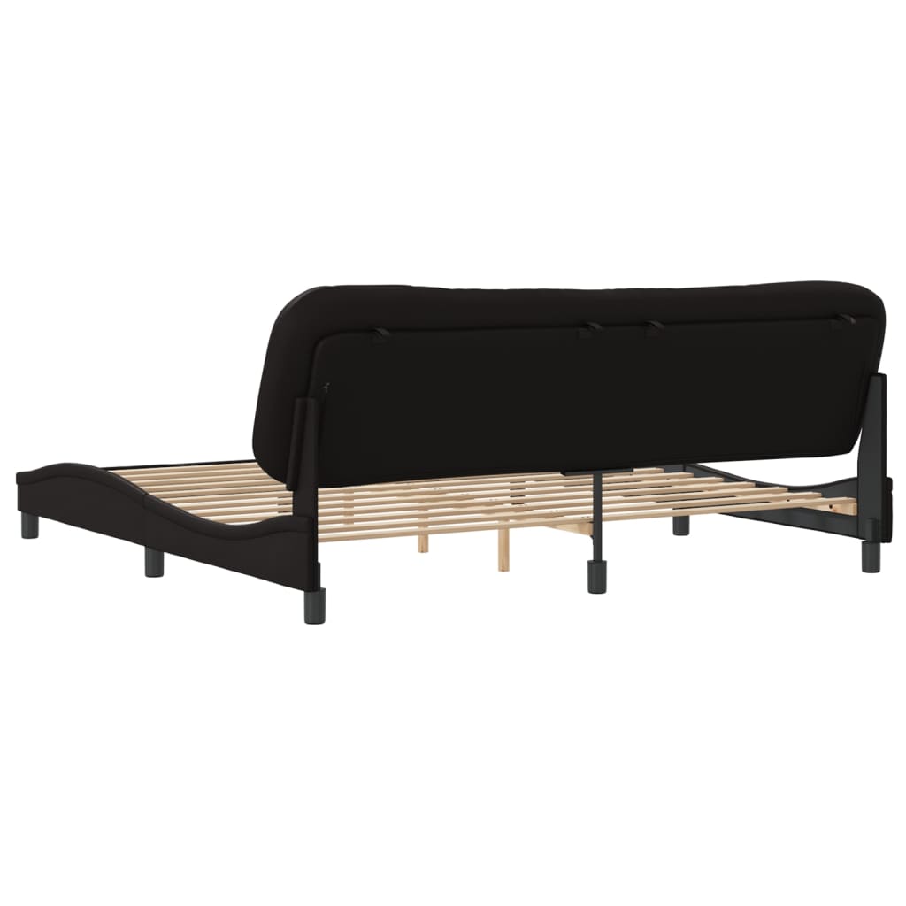 Bettgestell ohne Matratze - Doppelbett - Bettrahmen - Kunstleder - 200 x 200 cm