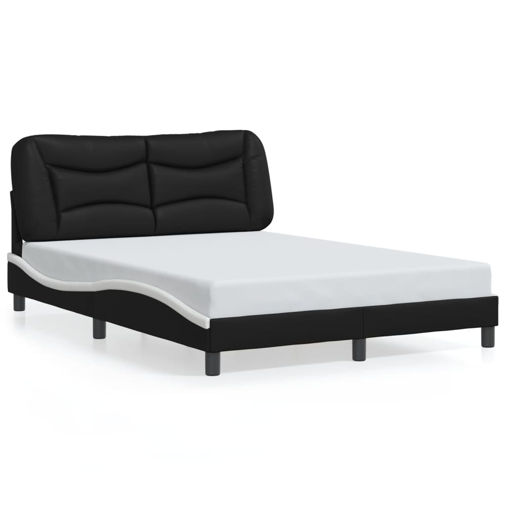 Polsterbett m. Kopfteil - Bettgestell - Doppelbett - Kunstlederbett - 140x200 cm