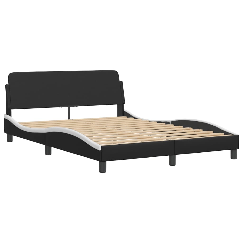 Polsterbett m. Kopfteil - Bettgestell - Doppelbett - Kunstlederbett - 140x200 cm