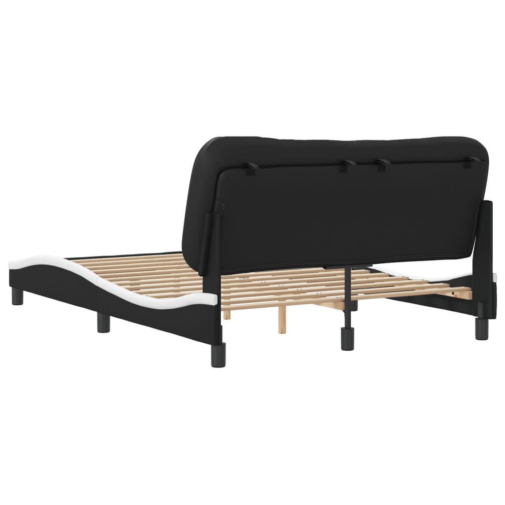 Polsterbett m. Kopfteil - Bettgestell - Doppelbett - Kunstlederbett - 140x200 cm