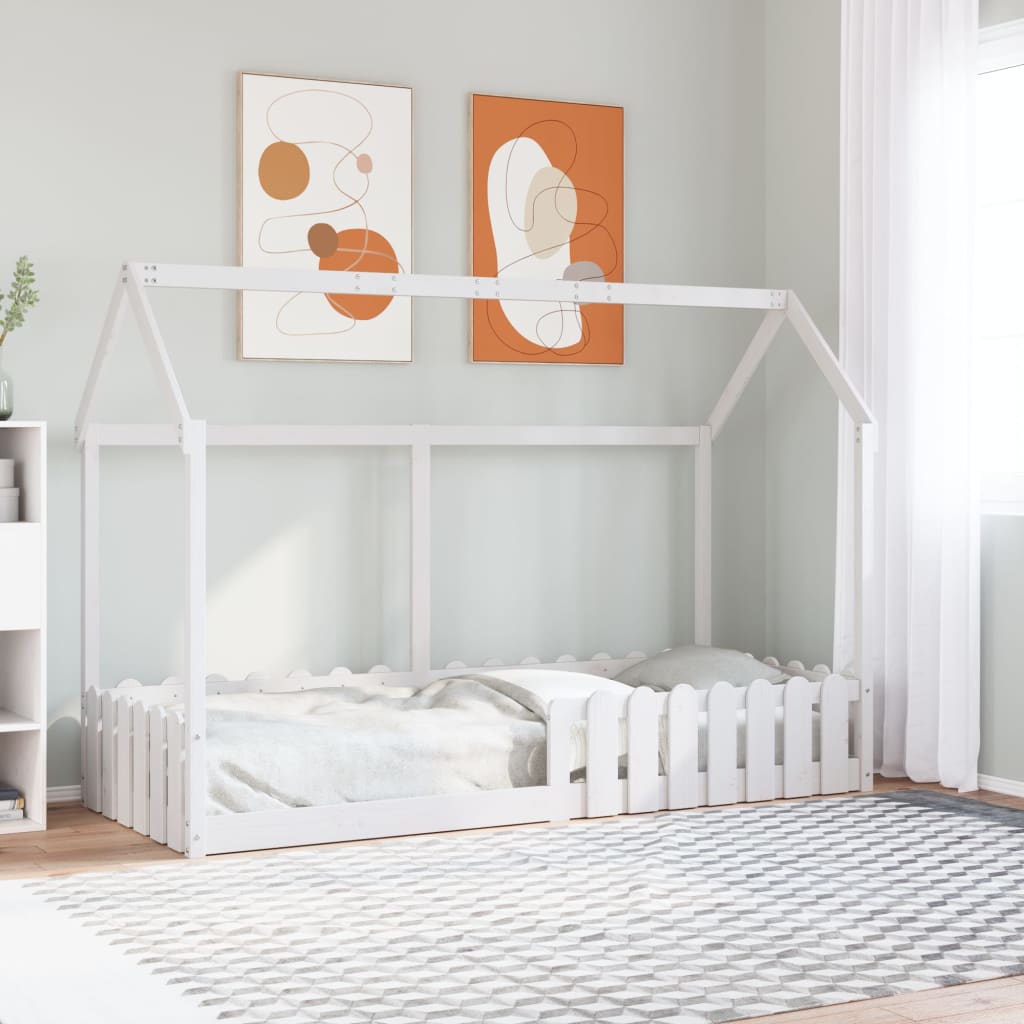 Tolles Spielbett - Kinderbett - Hausbett - Bettrahmen - Holzbett - 80 x 200 cm