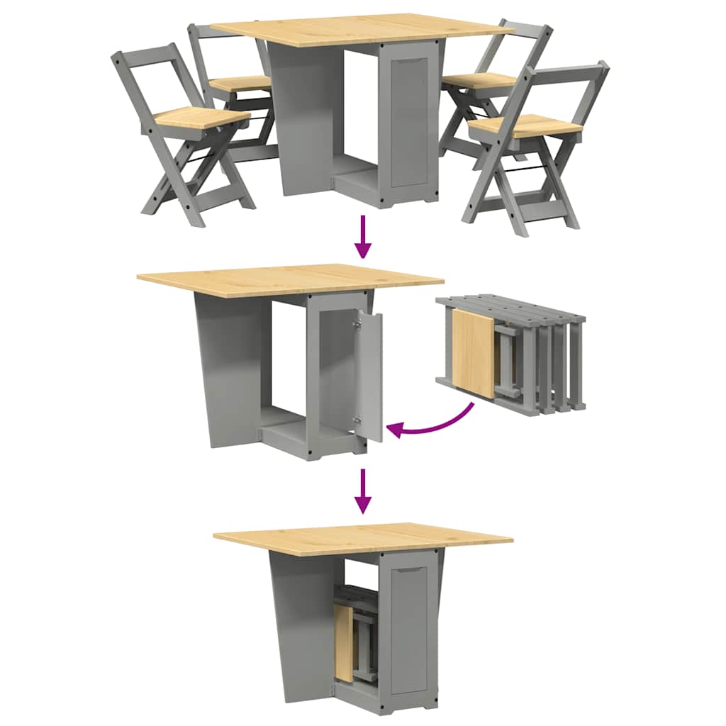 TOP Klapptisch Set - Tischgruppe - Esstisch - Frühstückstisch - 114 x 92 x 75 cm