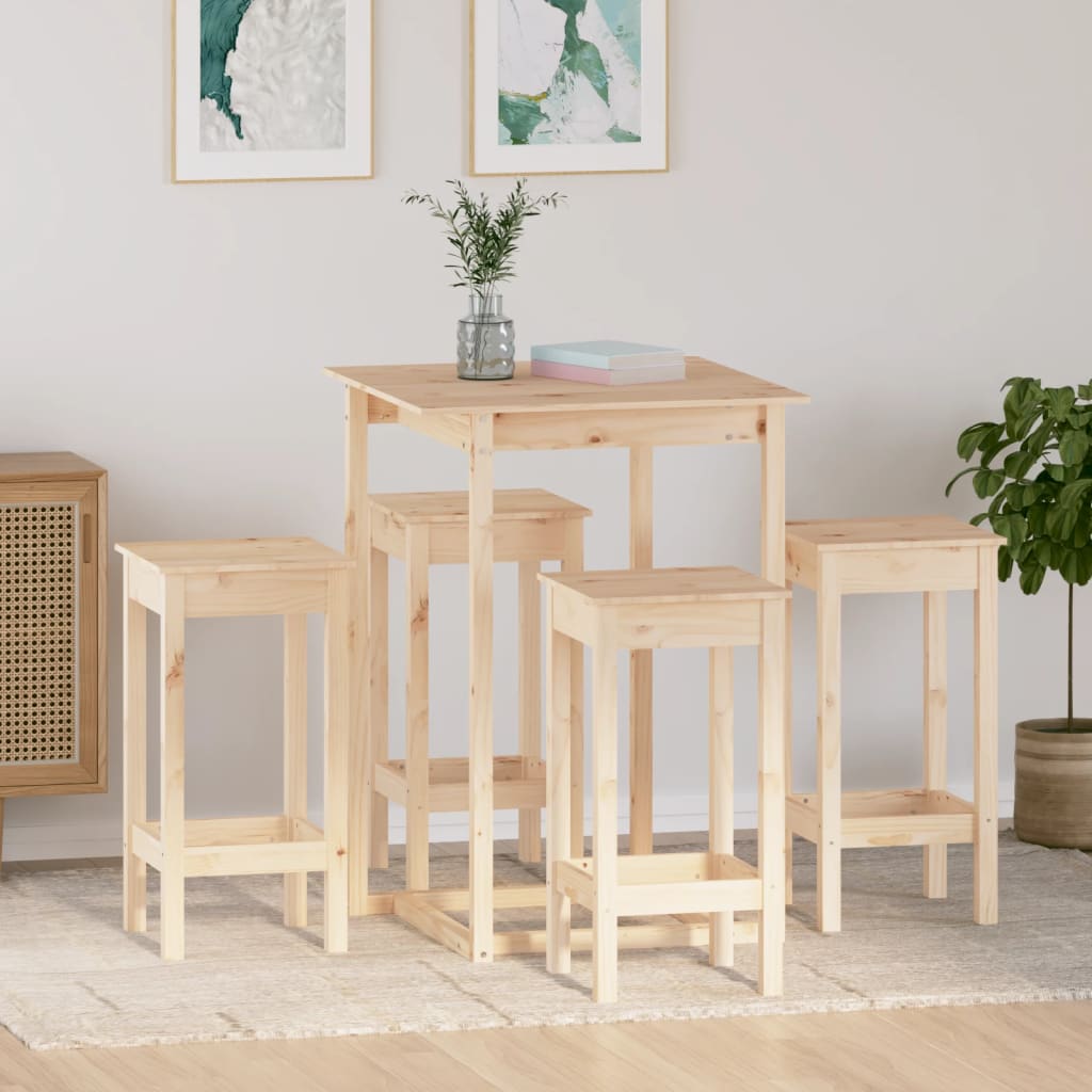 Bistro-Set - Essgruppe - Küchentisch - Sitzgruppe - 5-tlg - 80 x 80 x 110 cm