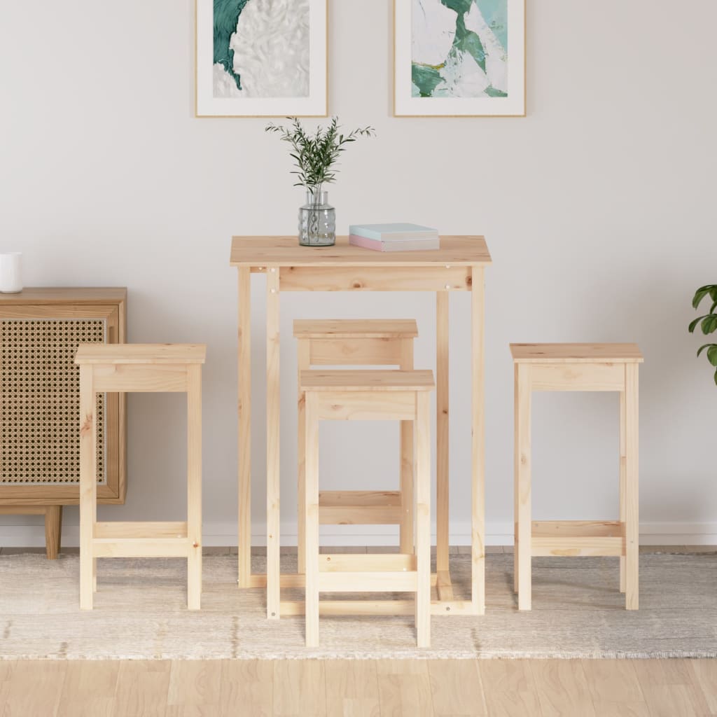Bistro-Set - Essgruppe - Küchentisch - Sitzgruppe - 5-tlg - 80 x 80 x 110 cm