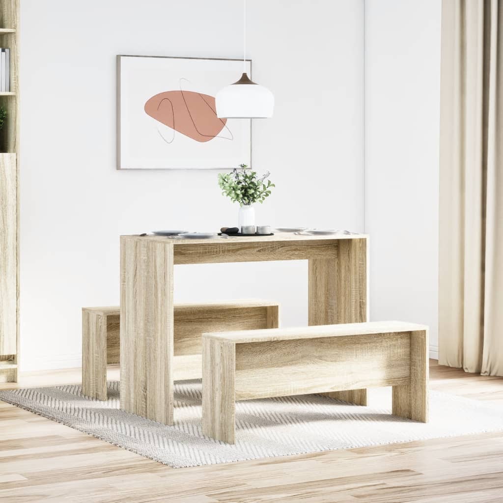Esszimmergruppe - Tischgruppe mit Bank - Essgruppe mit Bank - 97 x 47 x 75 cm
