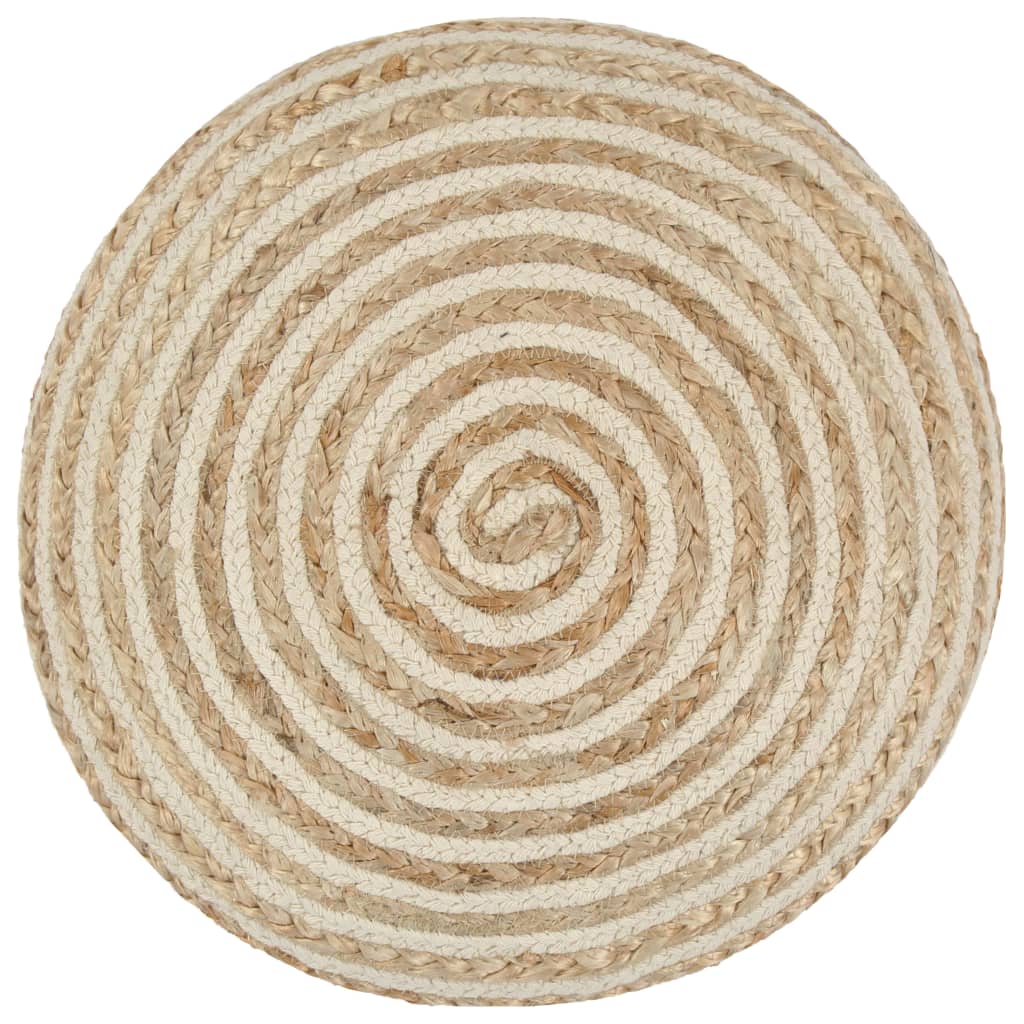 Handgefertigter Pouf - Jute Sitzhocker - Sitzpuff - Bodenkissen - Wohnaccessoire