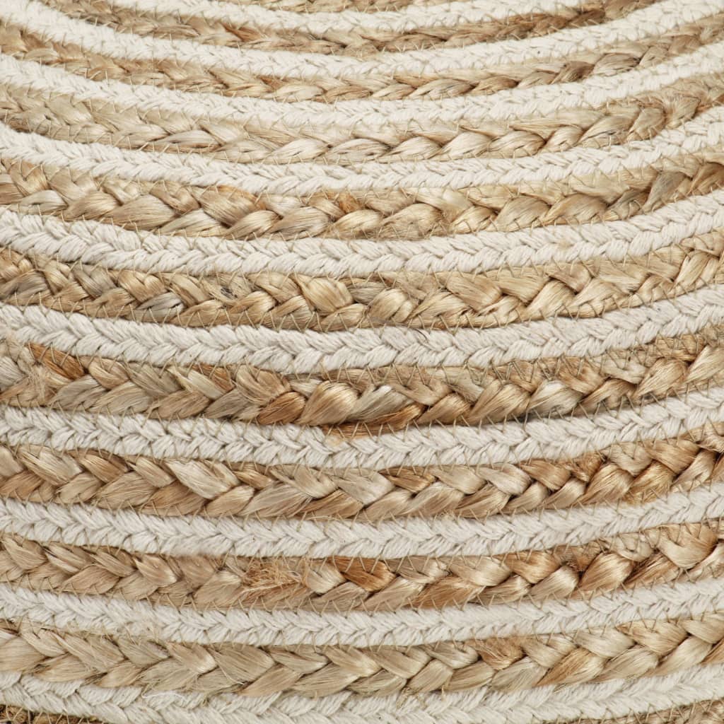 Handgefertigter Pouf - Jute Sitzhocker - Sitzpuff - Bodenkissen - Wohnaccessoire