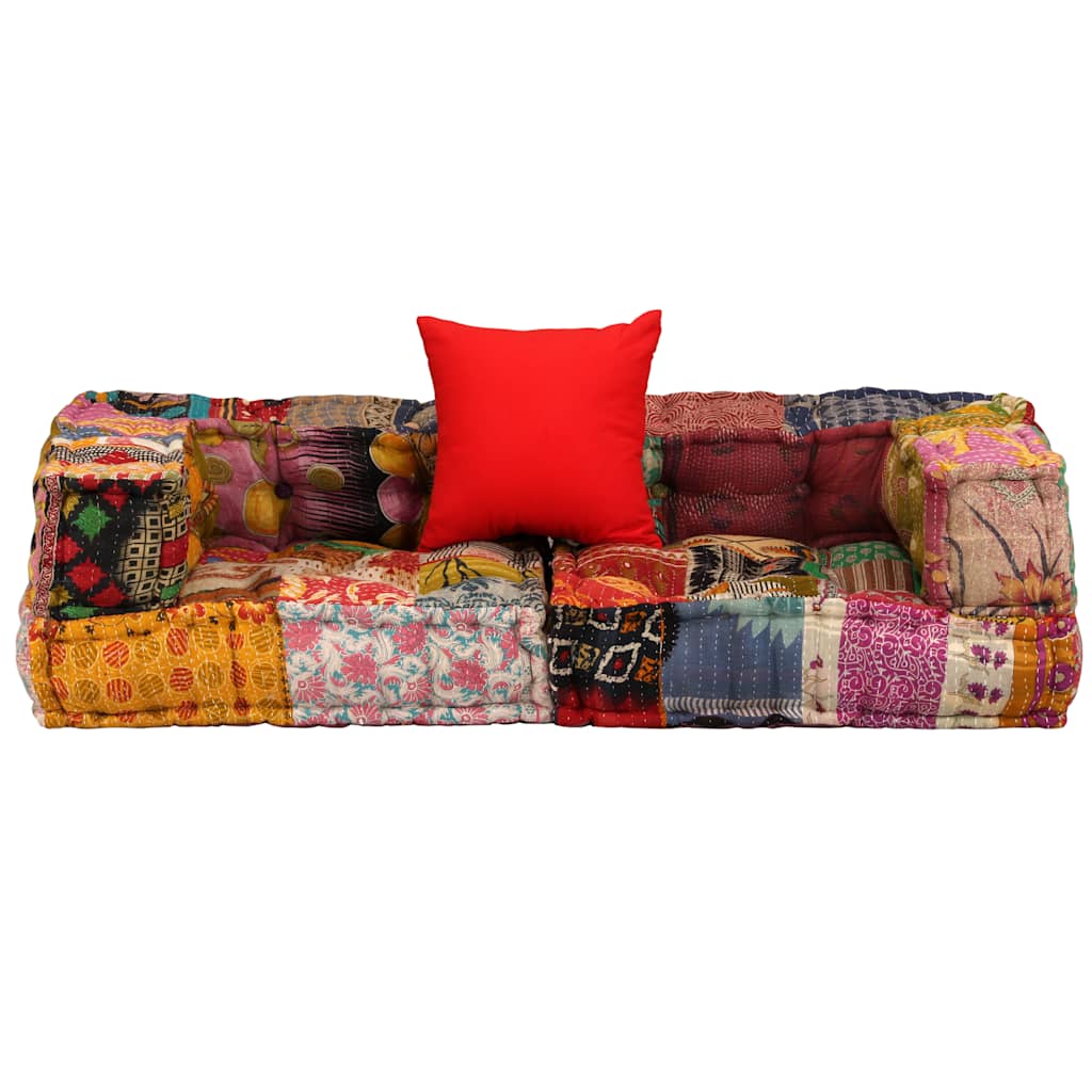 Sitzpouf Modular - Patchwork Sofa - Weiche Polsterung - Flexibel - 140x70x40 cm