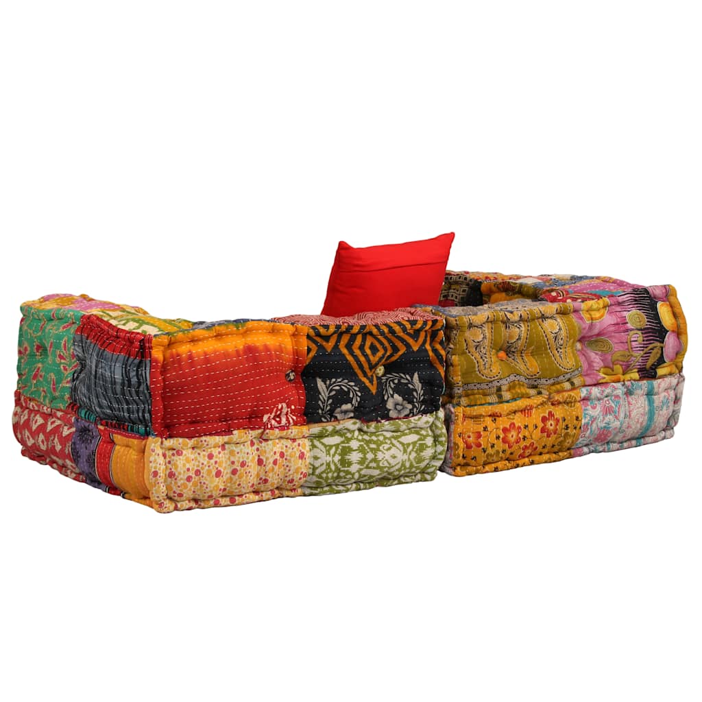 Sitzpouf Modular - Patchwork Sofa - Weiche Polsterung - Flexibel - 140x70x40 cm