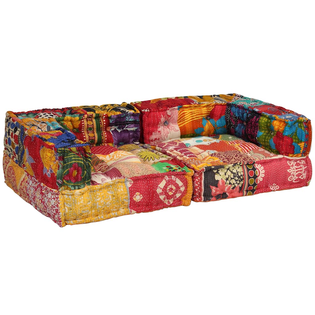Sitzpouf Modular - Patchwork Sofa - Weiche Polsterung - Flexibel - 140x70x40 cm