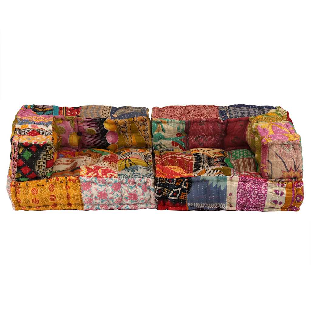Sitzpouf Modular - Patchwork Sofa - Weiche Polsterung - Flexibel - 140x70x40 cm