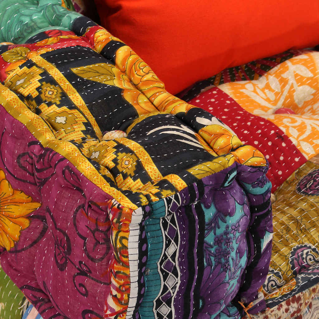 Sitzpouf Modular - Patchwork Sofa - Weiche Polsterung - Flexibel - 140x70x40 cm