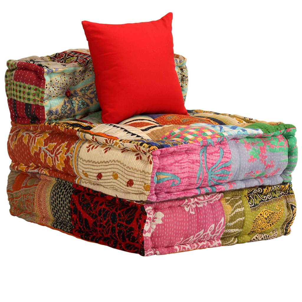 Pouf Schlafsofa - Patchwork Modulsofa - Vielseitiger Sitzpouf - 180x140x58 cm