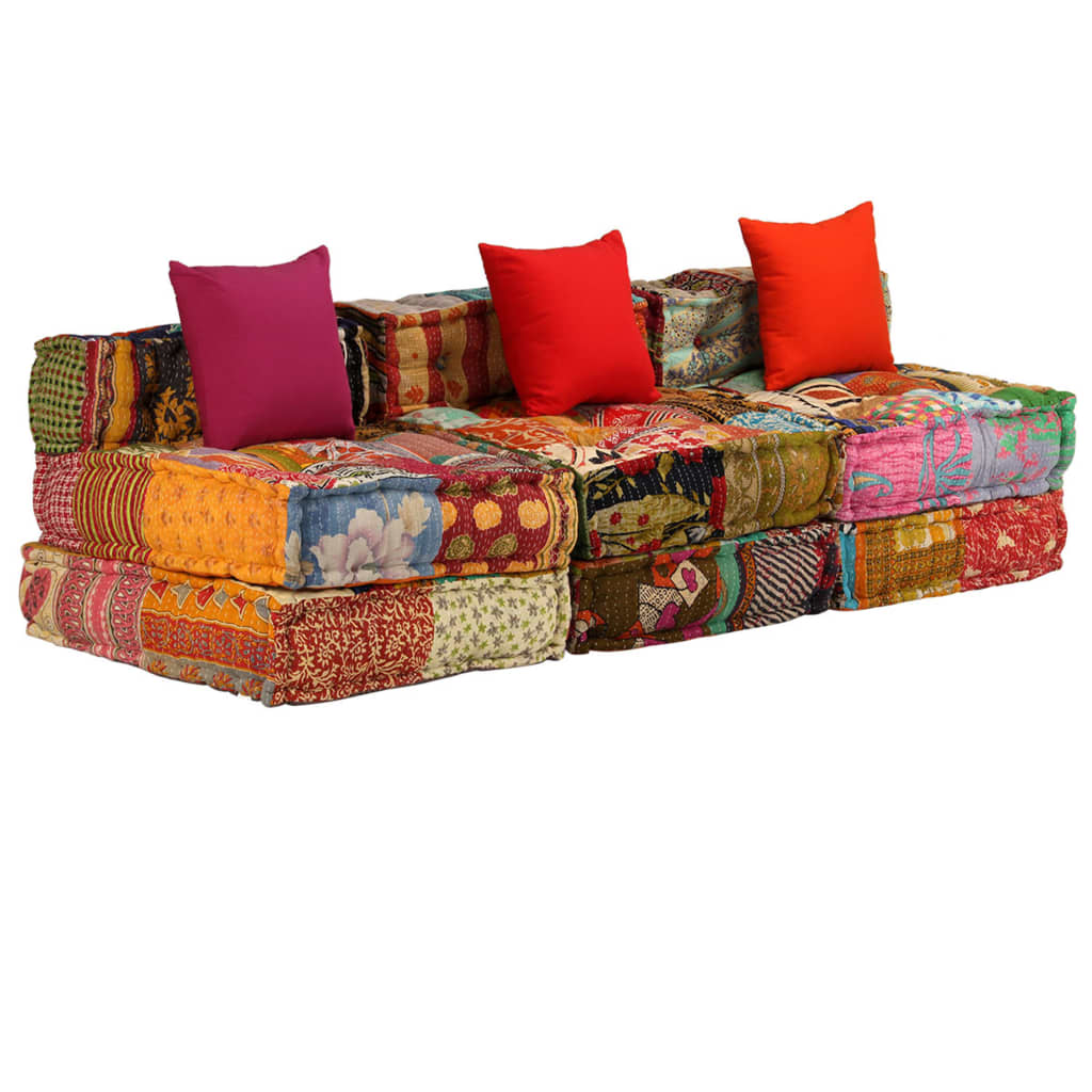Pouf Schlafsofa - Patchwork Modulsofa - Vielseitiger Sitzpouf - 180x140x58 cm