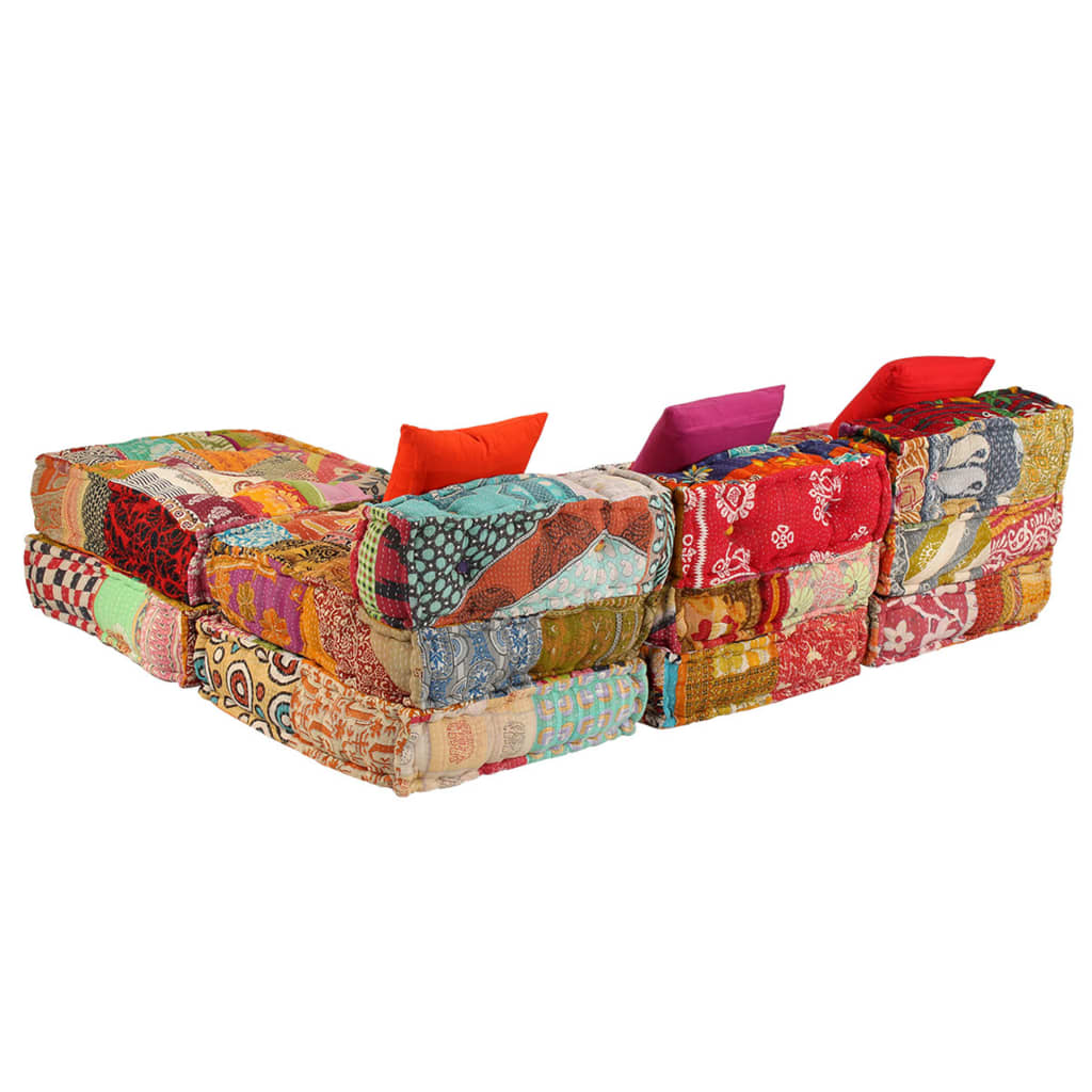 Pouf Schlafsofa - Patchwork Modulsofa - Vielseitiger Sitzpouf - 180x140x58 cm