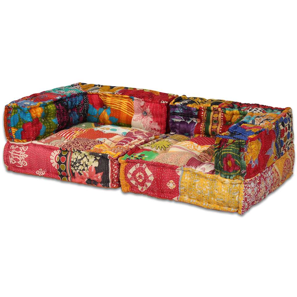 Pouf Schlafsofa - Modulares Sitzsystem - Patchwork Modulsofa - Bodenkissen