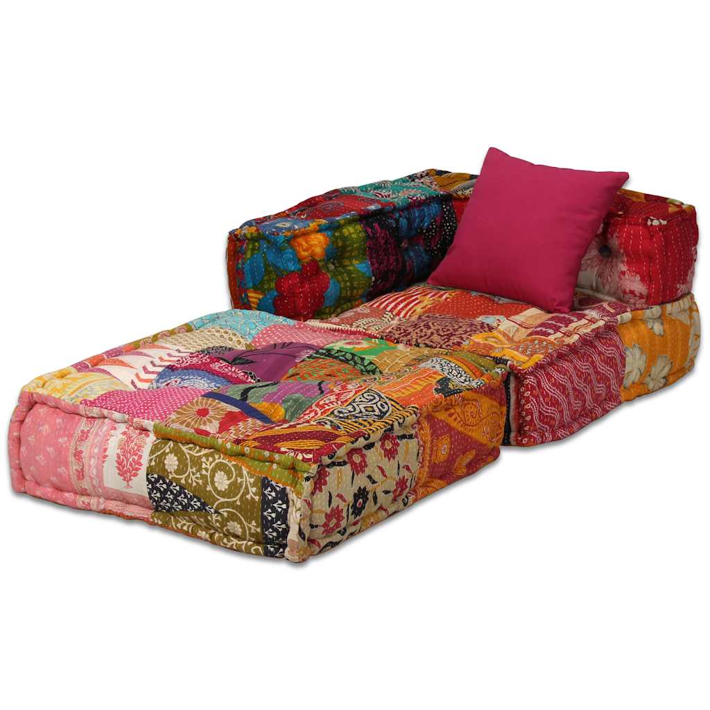 Pouf Schlafsofa - Modulares Sitzsystem - Patchwork Modulsofa - Bodenkissen