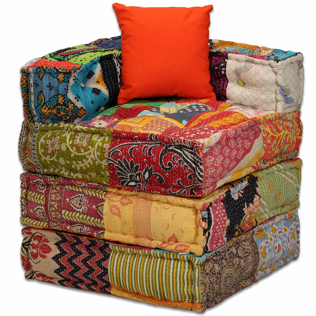 Pouf Schlafsofa - Modulares Sitzsystem - Patchwork Modulsofa - Bodenkissen