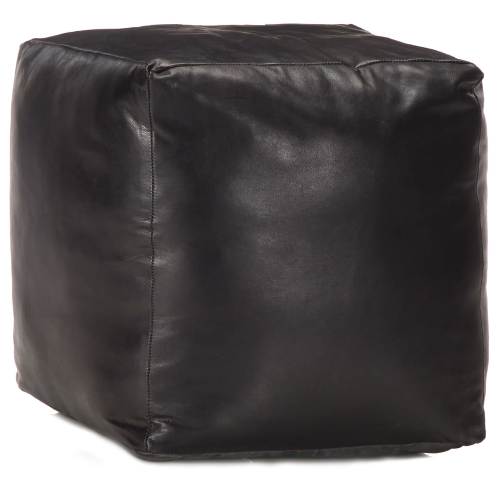 Leder Sitzpouf - Ziegenleder - Handarbeit - Sitzhocker - Sitzpuff - Fußhocker