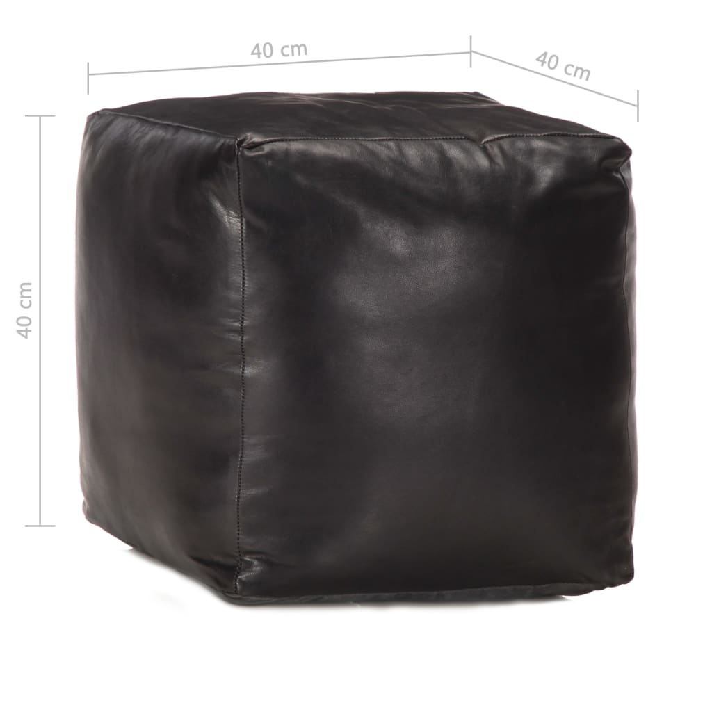 Leder Sitzpouf - Ziegenleder - Handarbeit - Sitzhocker - Sitzpuff - Fußhocker