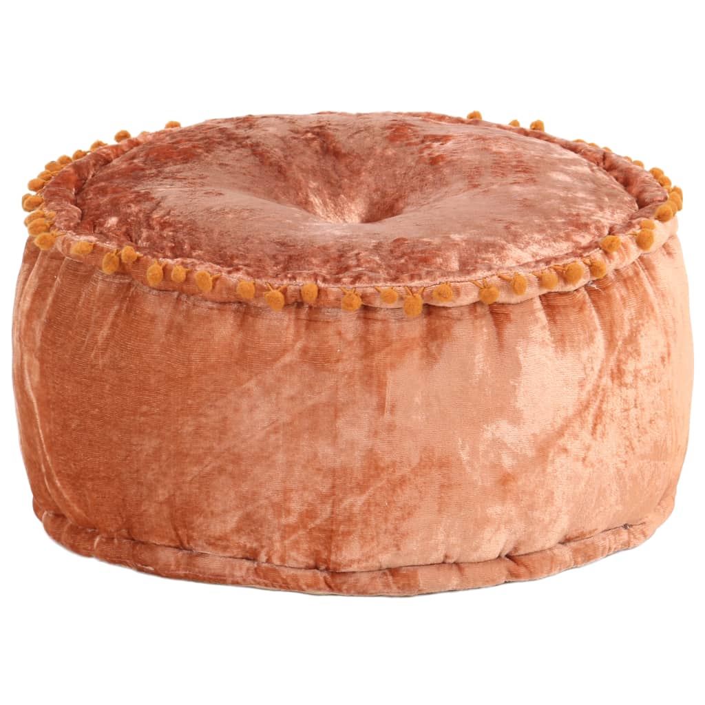 Polsterhocker - Samt Pouf - Vielseitiges Sitzkissen - Sitzpouf - 40x20 cm