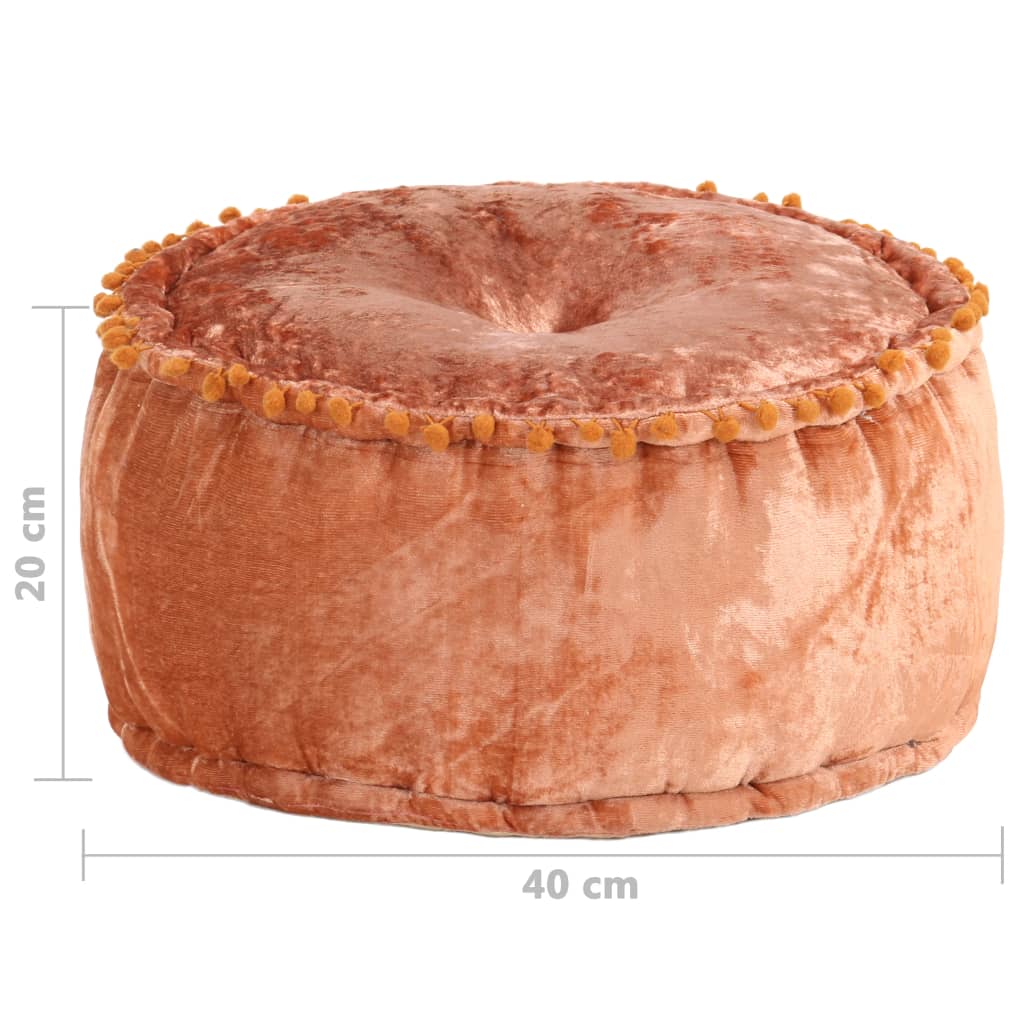 Polsterhocker - Samt Pouf - Vielseitiges Sitzkissen - Sitzpouf - 40x20 cm