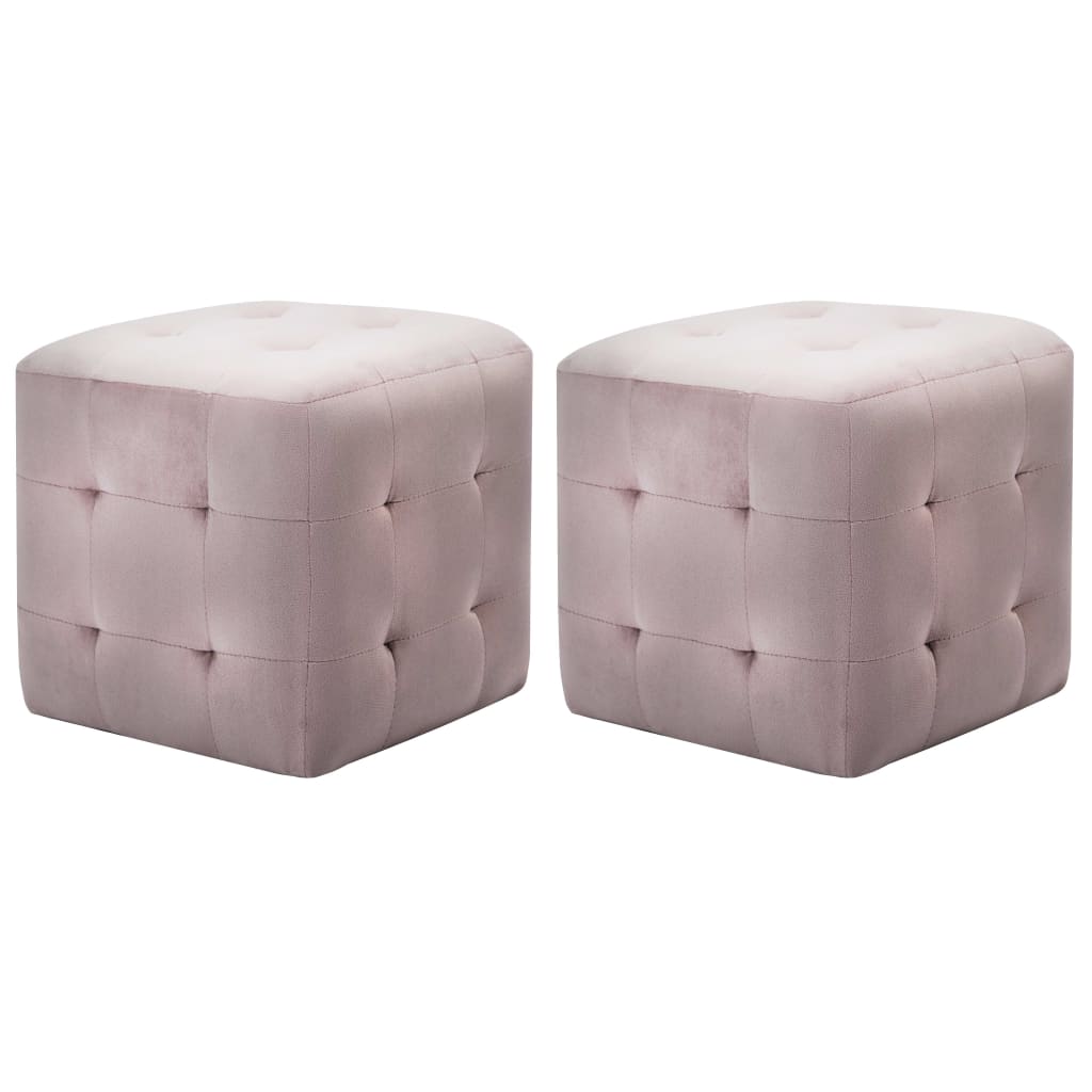 2er Set Sitzkissen - Bequemer Fußhocker - Polsterhocker - Sitzpuff - 30x30x30 cm