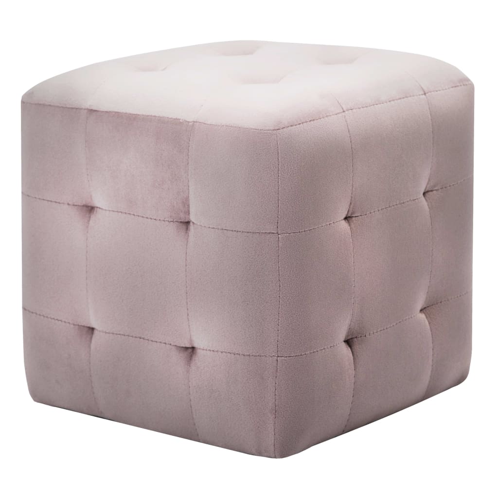 2er Set Sitzkissen - Bequemer Fußhocker - Polsterhocker - Sitzpuff - 30x30x30 cm