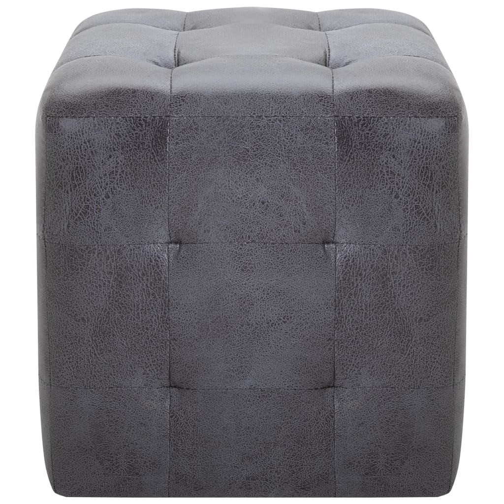 Sitzpouf - Wildleder Optik - Polsterhocker - Fußhocker - Sitzkissen - 30x30x30cm