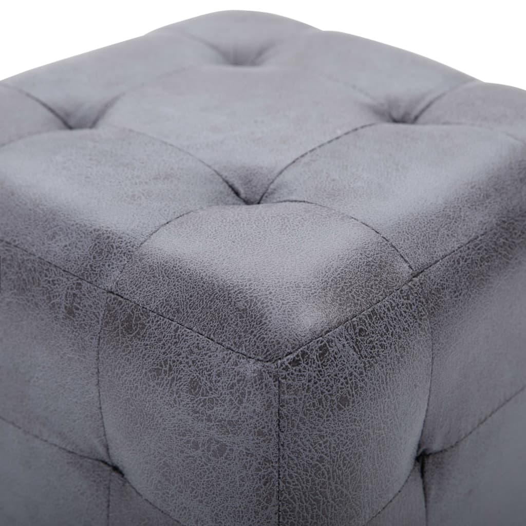 Sitzpouf - Wildleder Optik - Polsterhocker - Fußhocker - Sitzkissen - 30x30x30cm