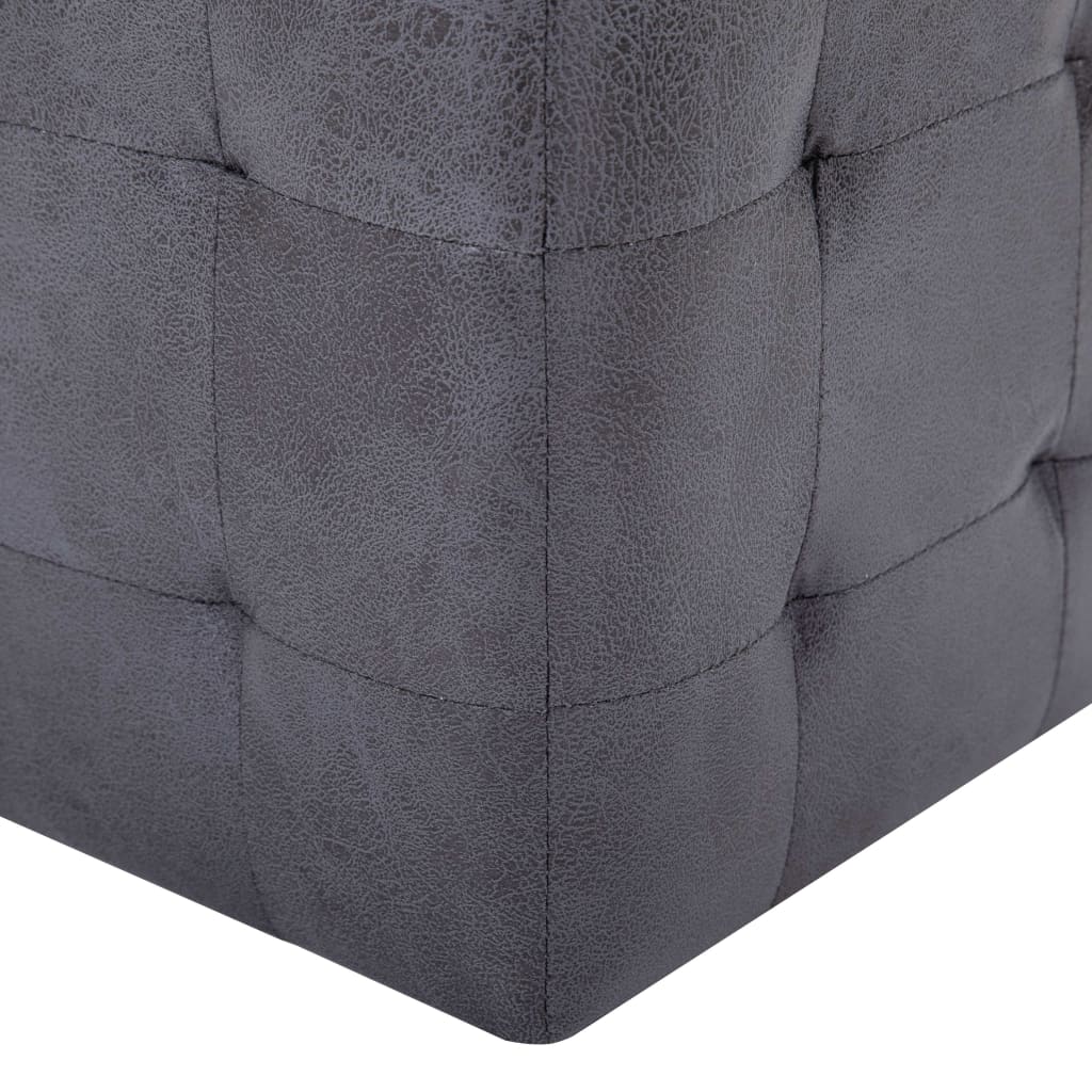 Sitzpouf - Wildleder Optik - Polsterhocker - Fußhocker - Sitzkissen - 30x30x30cm