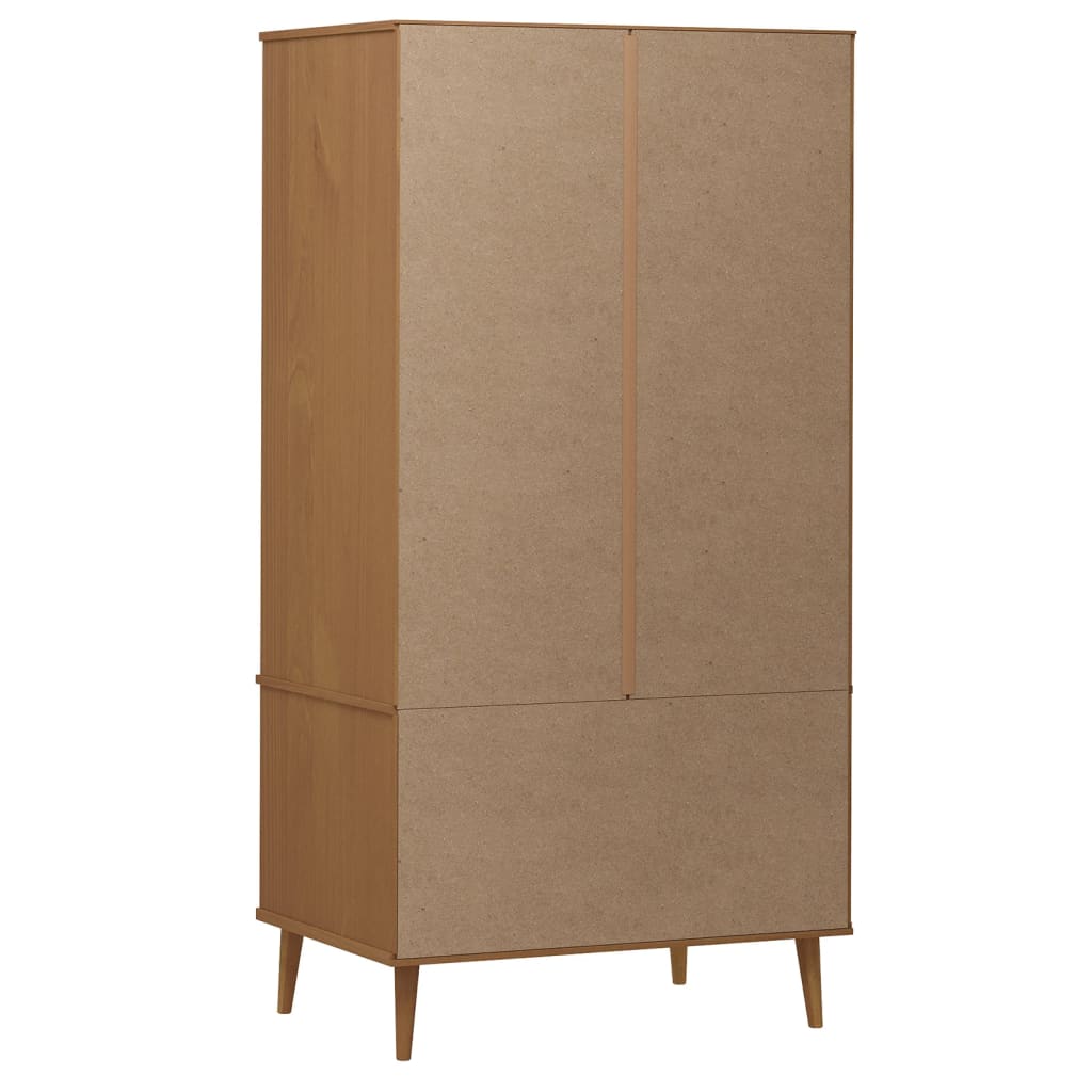 Skandinavischer Kleiderschrank - MOLDE - Schlafzimmerschrank - mit Schubladen