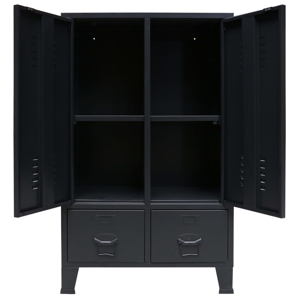 Kleiderschrank - Metall - Spinddesign - Garderobenschrank - 67 x 35 x 107 cm