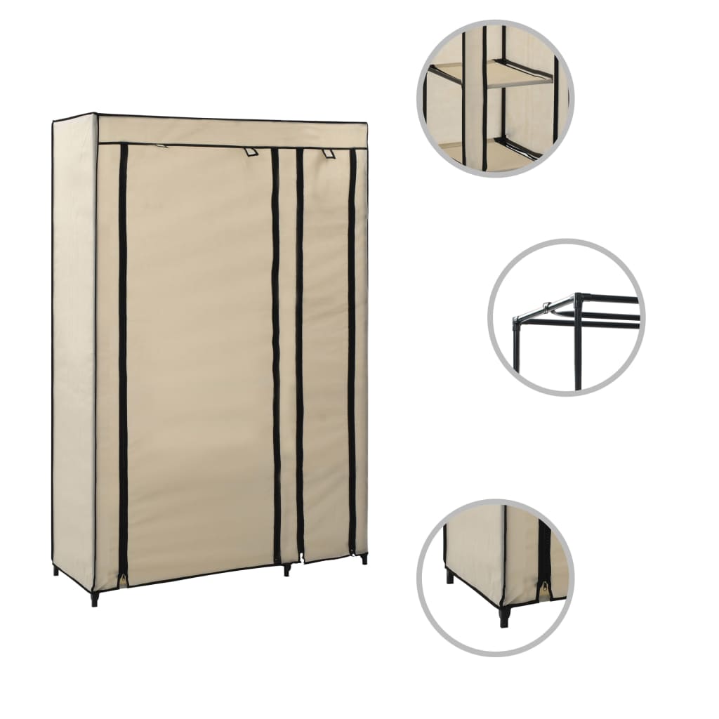 Faltbarer Kleiderschrank - Faltschrank - Camping - Stecksystem - 110x45x175 cm