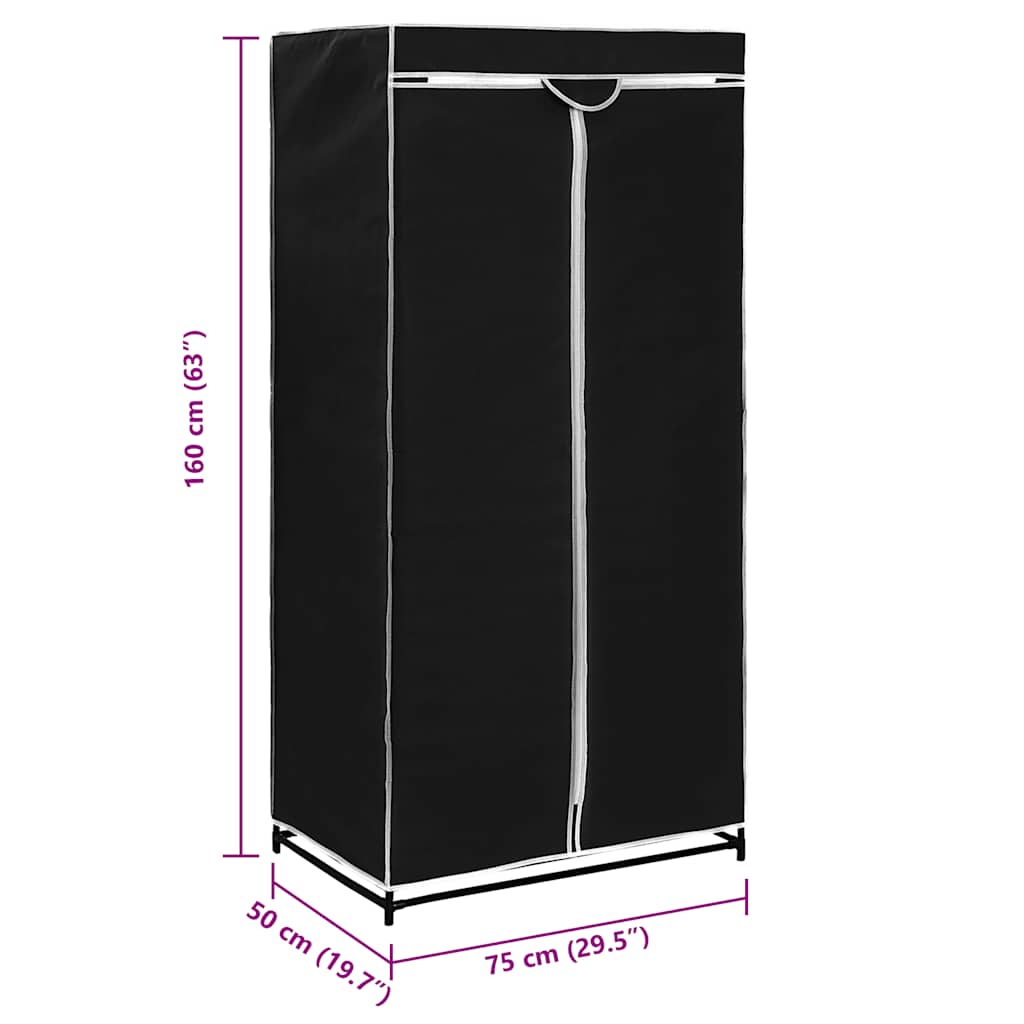 Leichte Kleiderschränke im 2er-Set - Stecksystem - atmungsaktiv - 75x50x160 cm