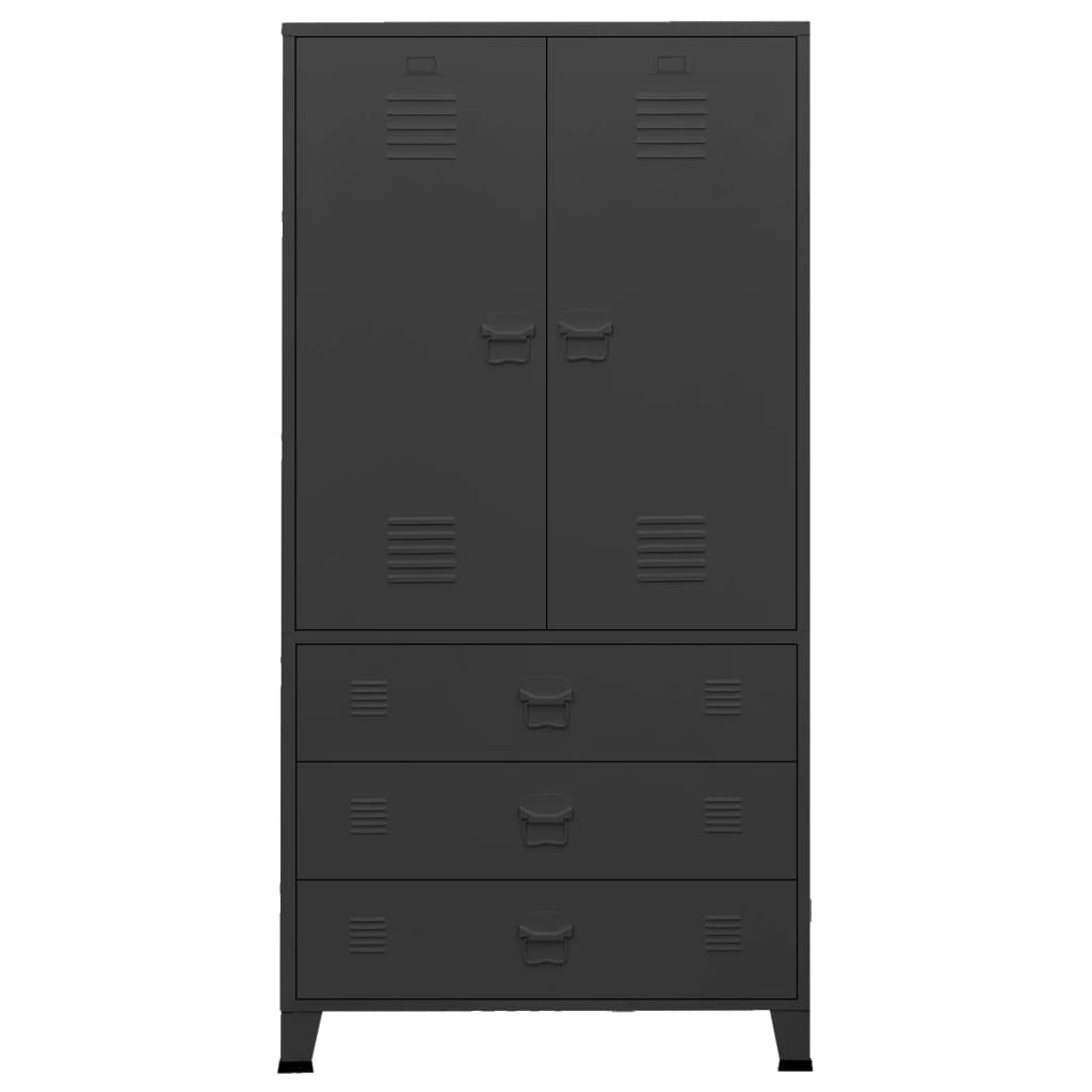 Moderner Metallschrank - Kleiderschrank - Spinddesign - 90 x 50 x 180 cm