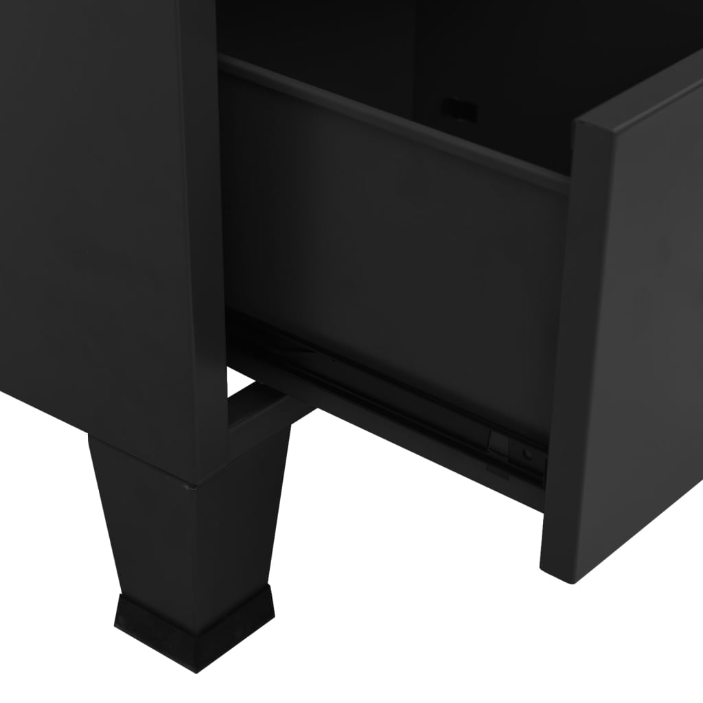 Moderner Metallschrank - Kleiderschrank - Spinddesign - 90 x 50 x 180 cm