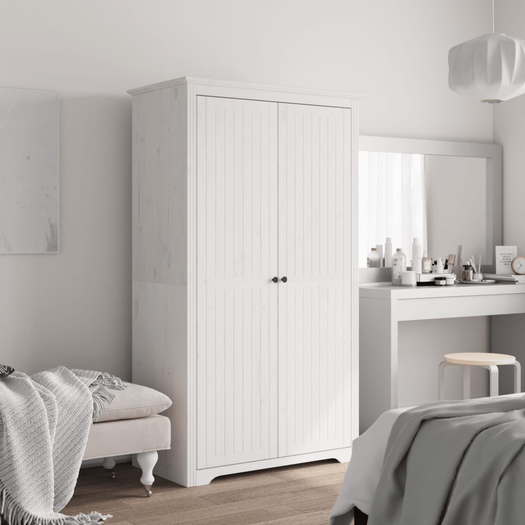 Französischer Kleiderschrank - Schlafzimmerschrank - Kiefernholz - 99x53,5x173cm