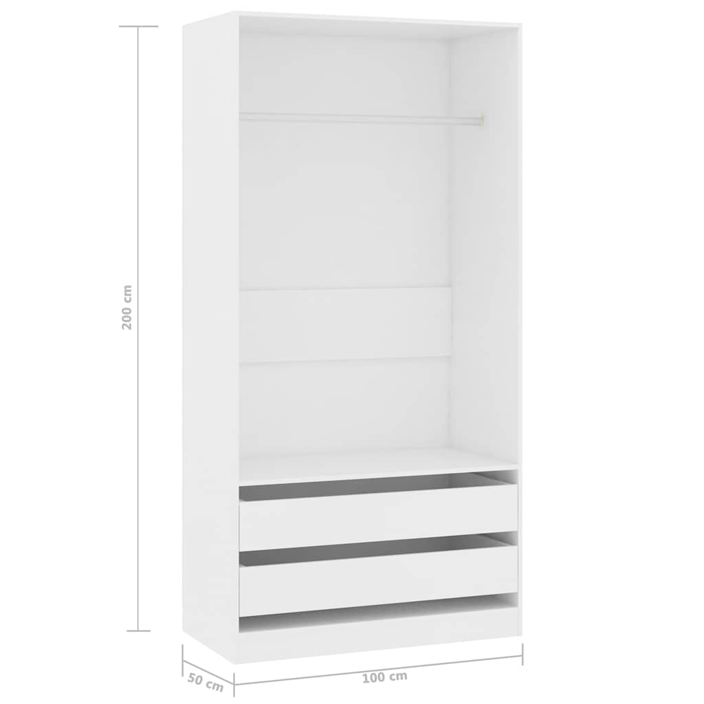 Offener Schlafzimmerschrank - Kleiderschrank - Garderobenschrank - 100x50x200 cm