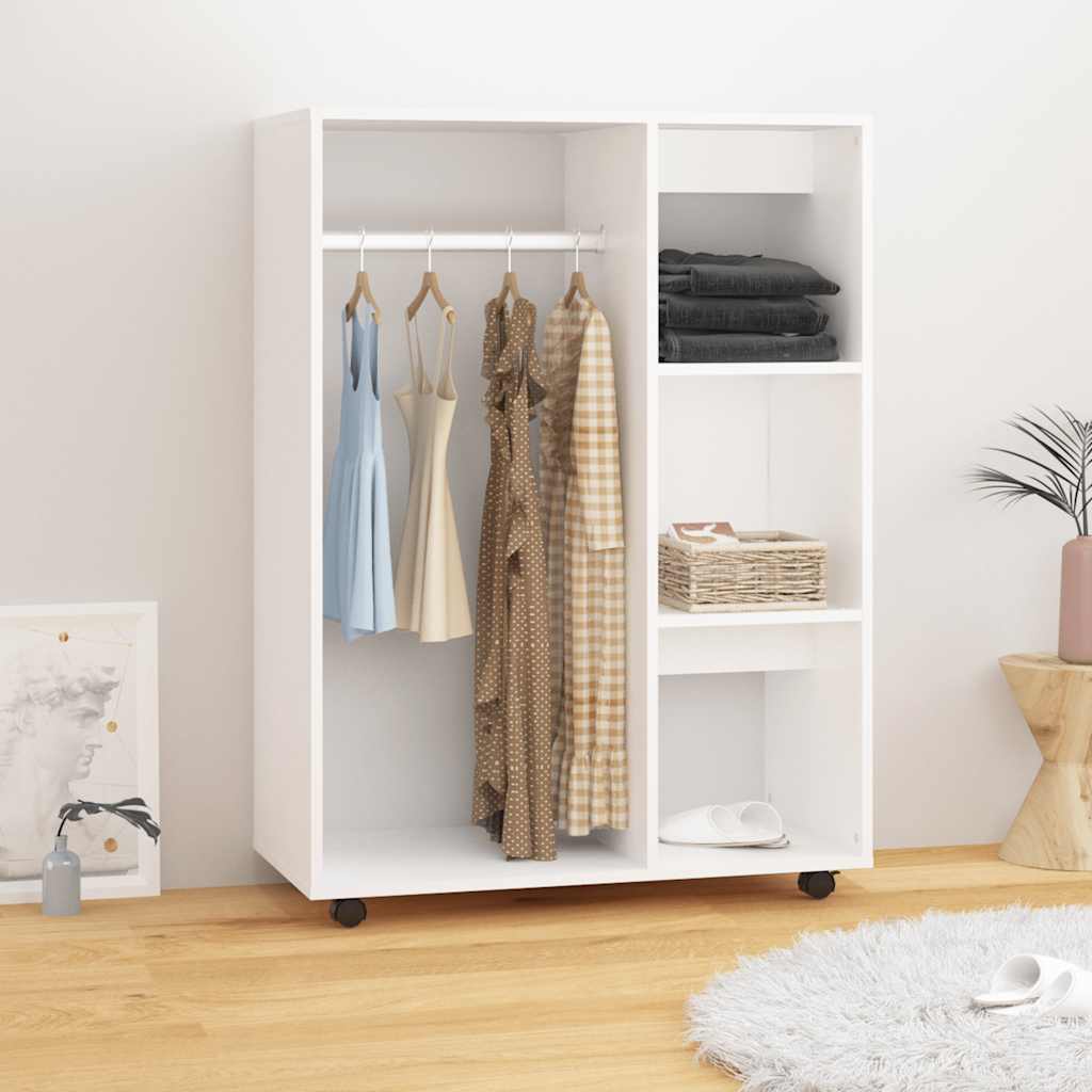 TOP Kleiderschrank - offen - mit Ablagen - mobil auf Rollen - 80 x 40 x 110 cm
