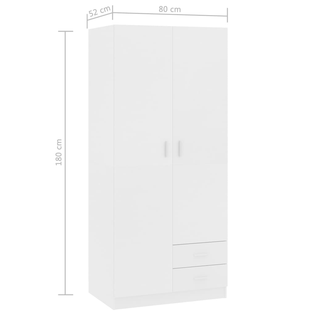 Kleiderschrank - Garderobenschrank - Schlafzimmerschrank - 80 x 52 x 180 cm