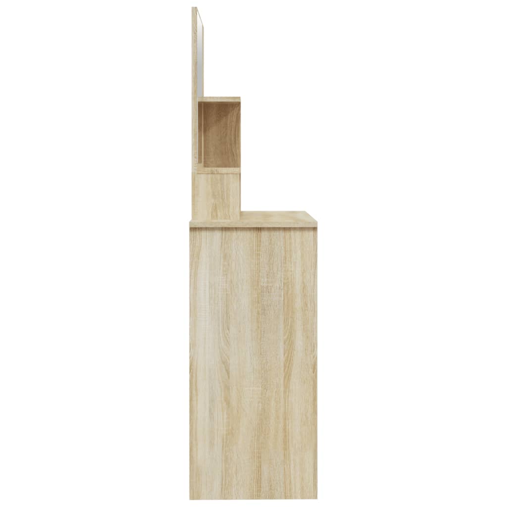 Zeitloser Schminktisch mit Spiegel - Frisiertisch - Kosmetiktisch - 86,5x35x136
